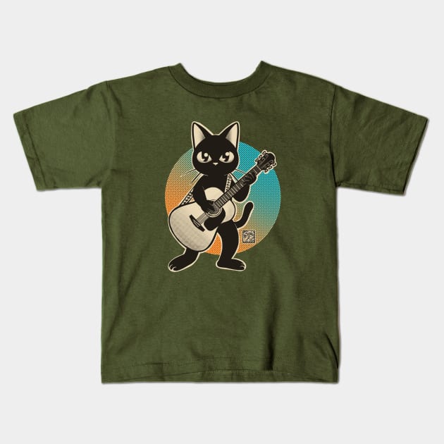 Acoustic guitar Kids T-Shirt by BATKEI